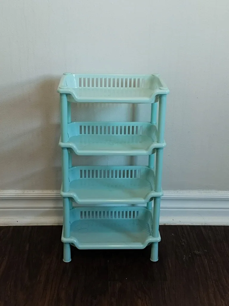 Mint Green Plastic 4-Tier Shelf image indicator(3)