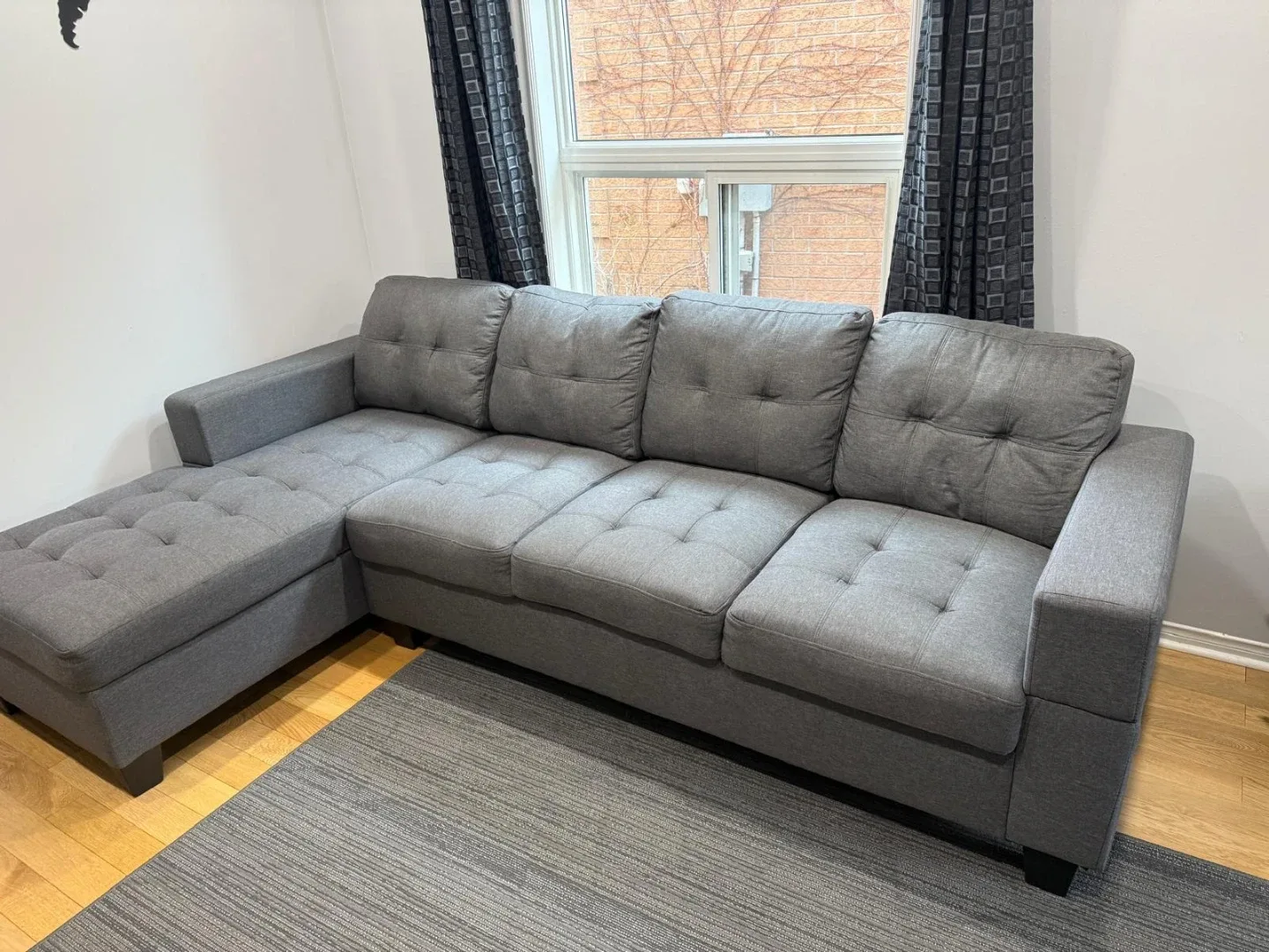 Grey Sectional Sofa with storage image indicator(2)