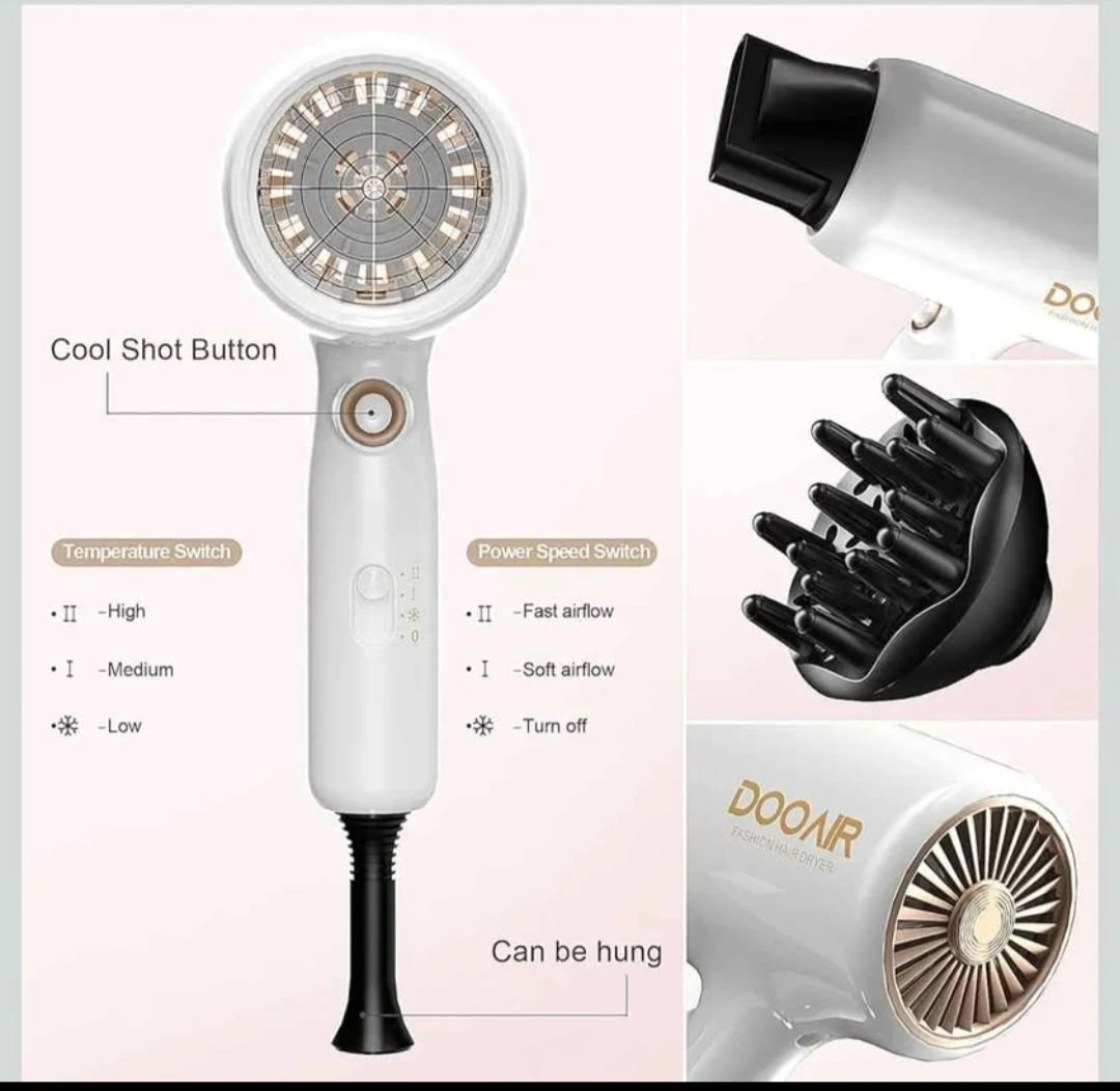 Brand New DOOAIR Fashion Hair Dryer - White - photo 3