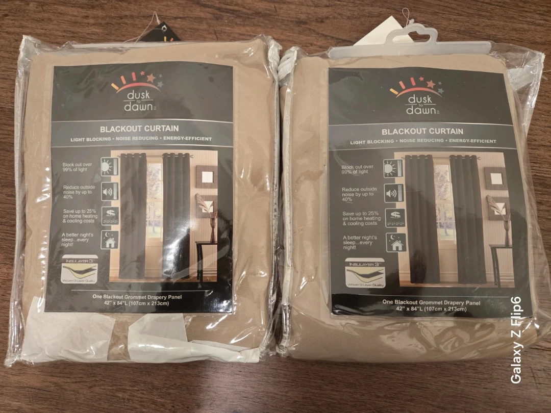 Set of Two Blackout Curtain Panels - 42" x 84"