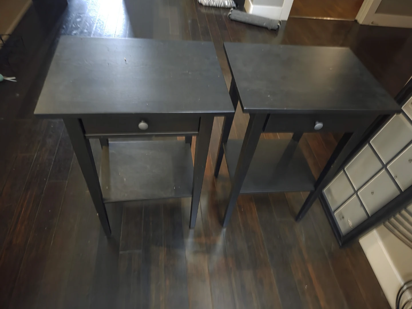 Ikea Hemnes Black Nightstands (Set of 2)