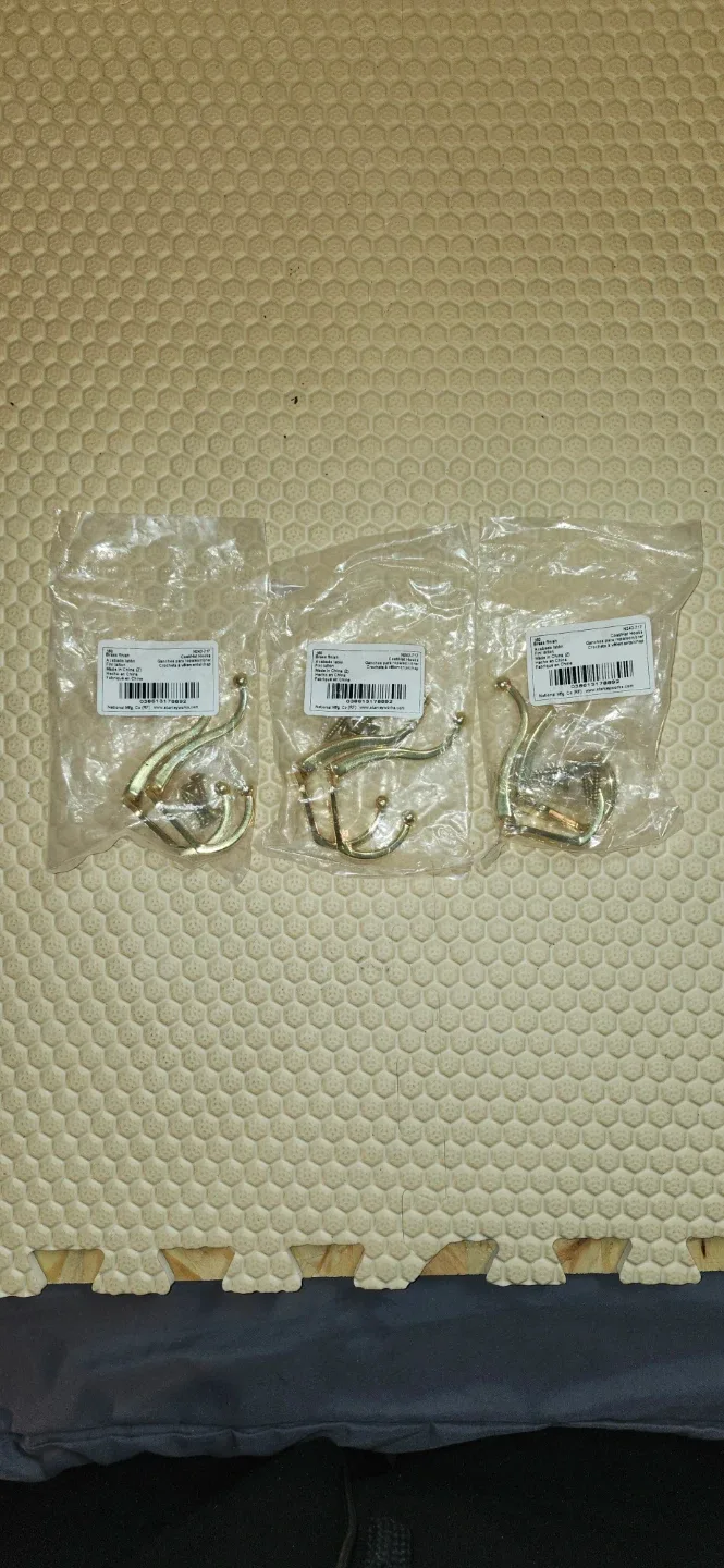 New Brass Coat Hooks (3 Pack)