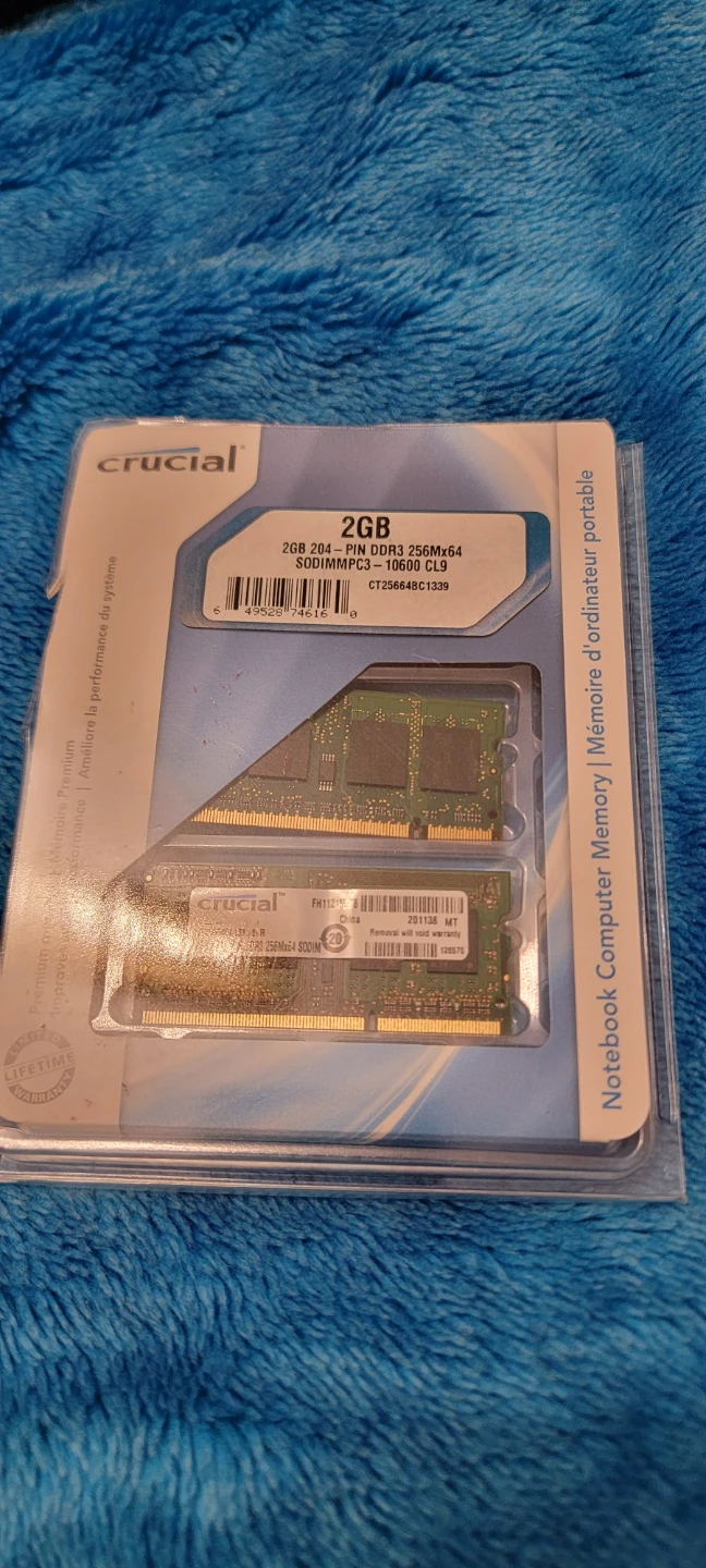 Crucial 2GB DDR3 SODIMM Laptop Memory