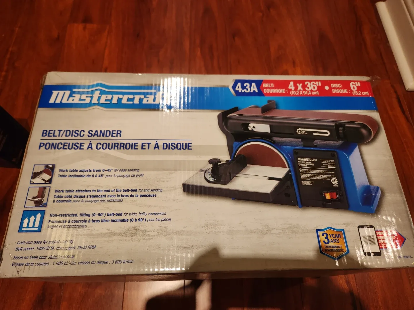 Mastercraft Belt/Disc Sander - 6 inch Disc