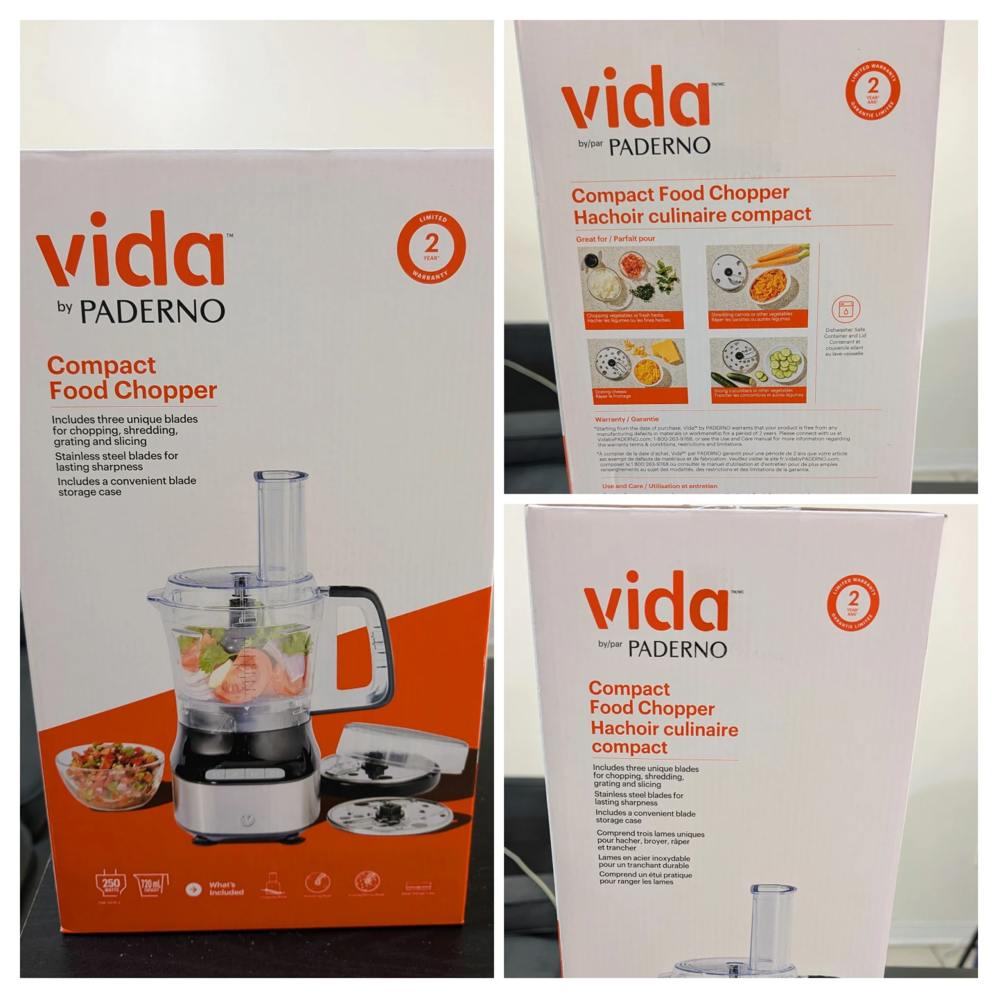 Vida by Paderno Compact Food Chopper - New in Box!