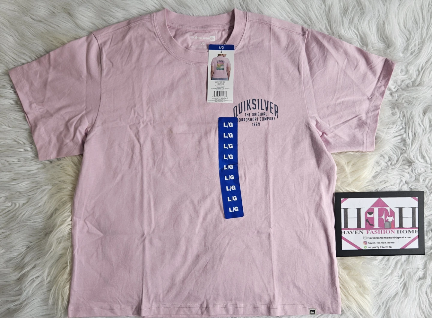 Quiksilver Pink Tee - Size L