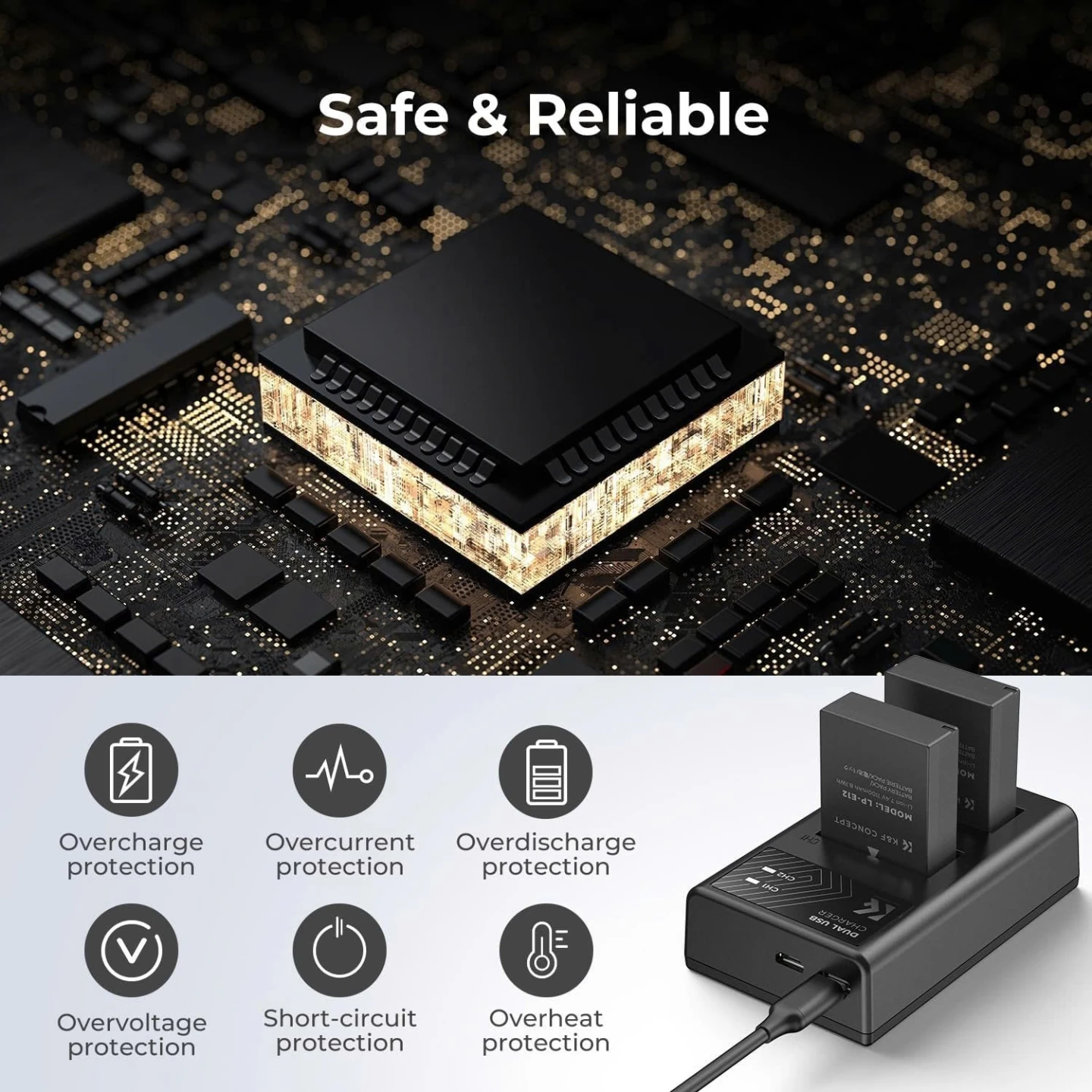 K&F Concept Dual USB Camera Battery Charger - photo 4