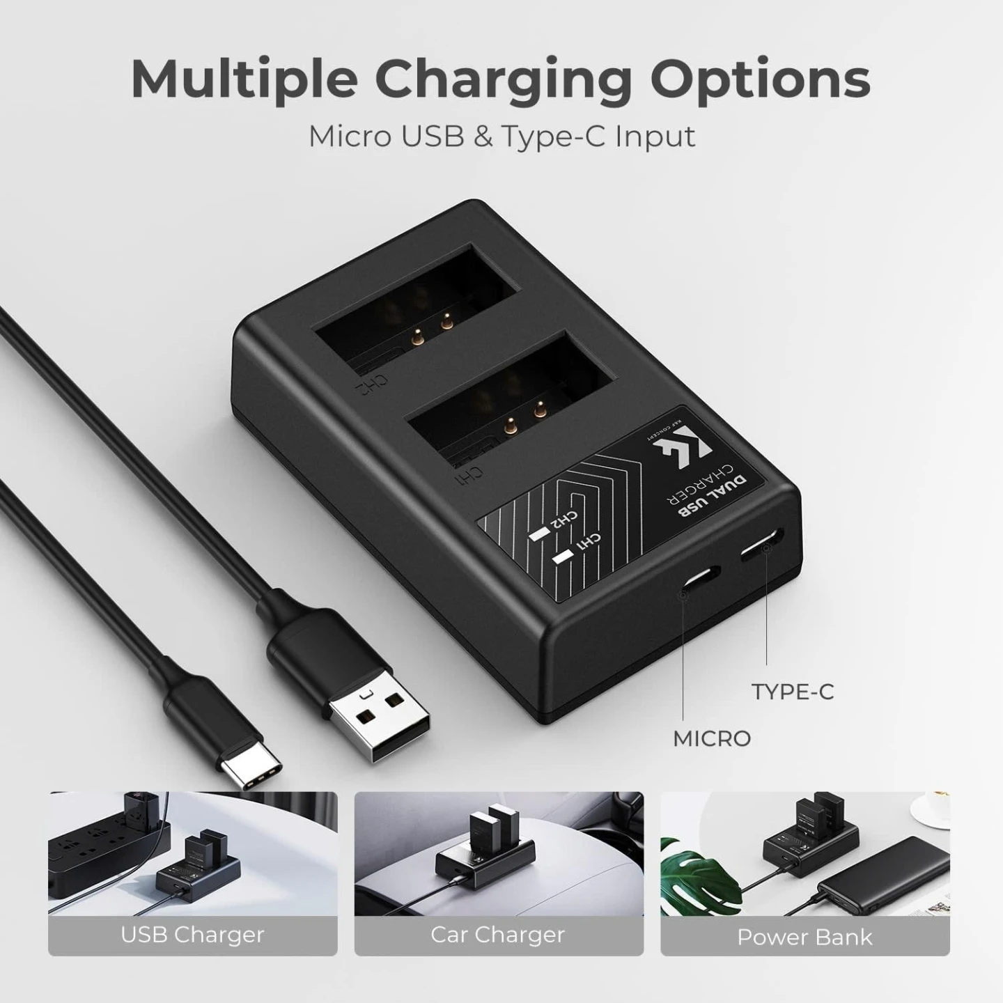 K&F Concept Dual USB Camera Battery Charger - photo 5