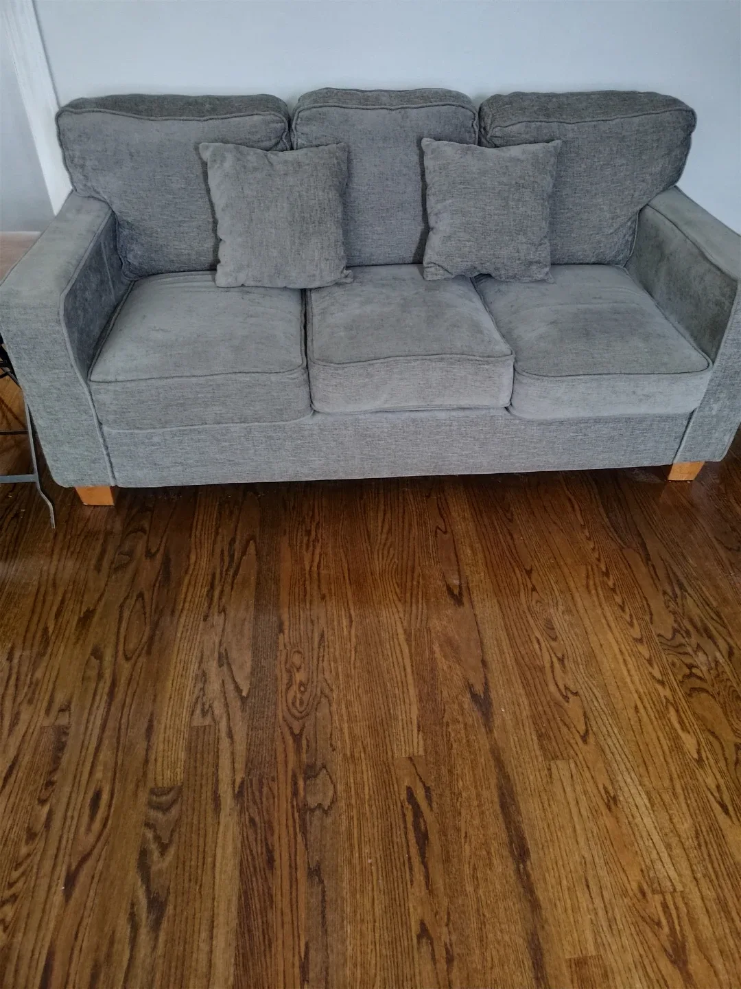 Gray Three-Seater Sofa