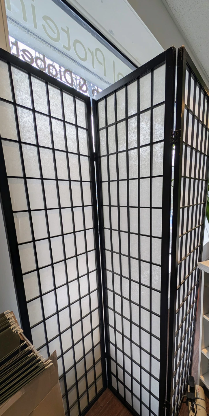 Black Folding Room Divider