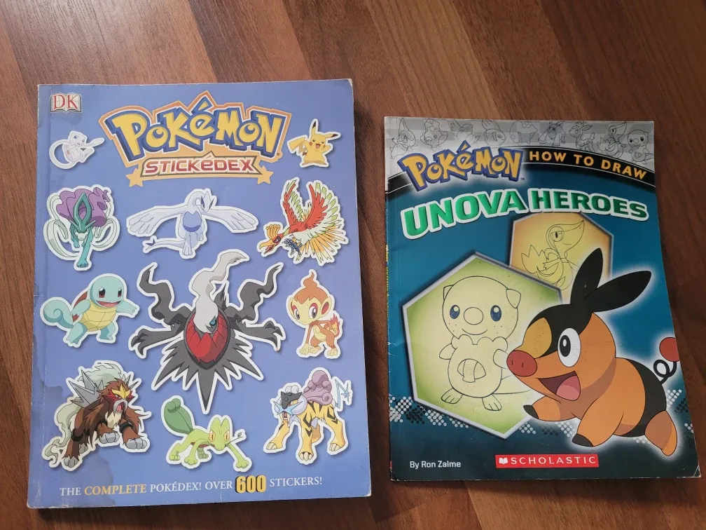 Pokemon Stickerdex & Unova Heroes Books