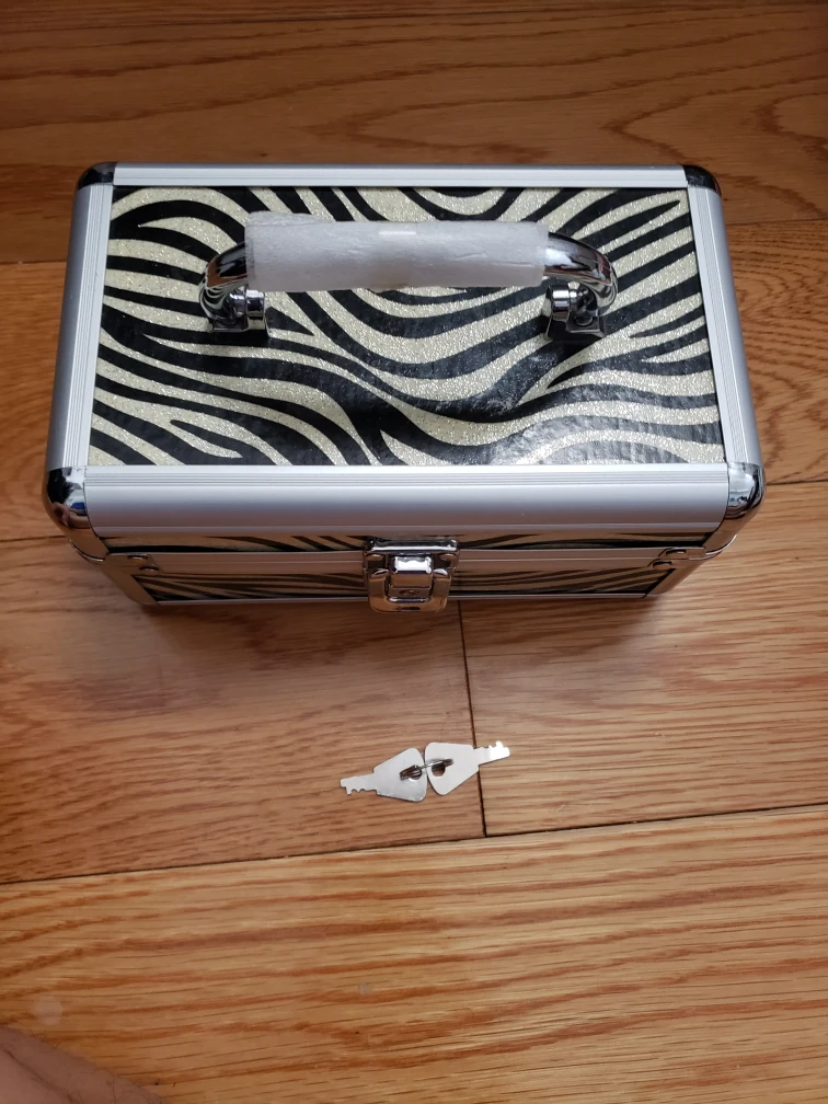 Zebra Print Aluminum Makeup/Jewelry Box