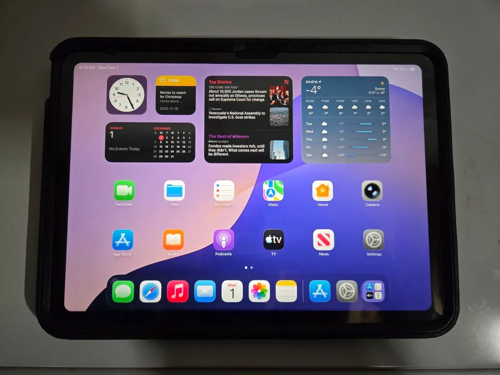 iPad (A16) 128GB with Otterbox Case