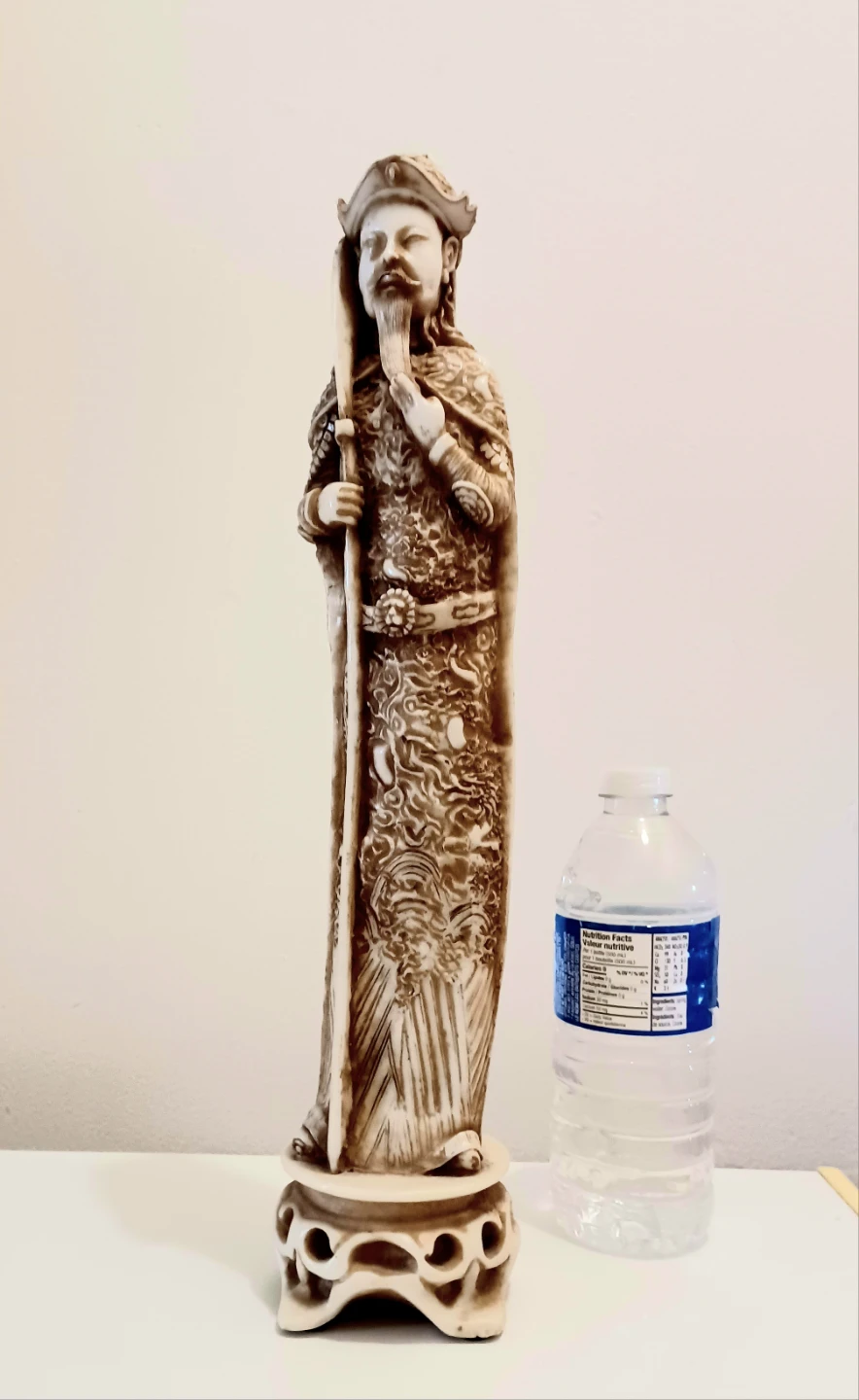 Unique Vintage Hand Carved Chinese Warrior Statue