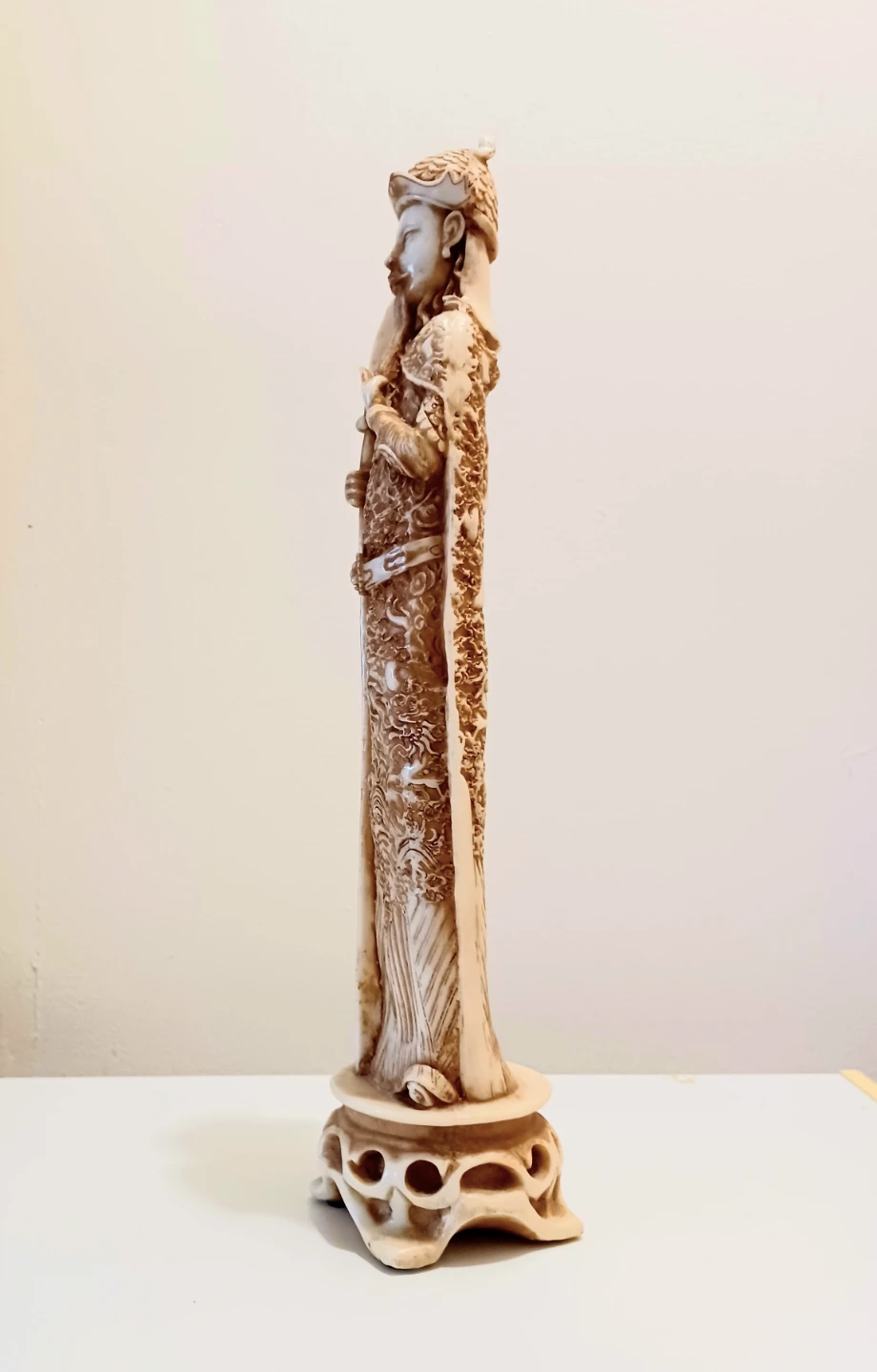 Unique Vintage Hand Carved Chinese Warrior Statue - photo 3