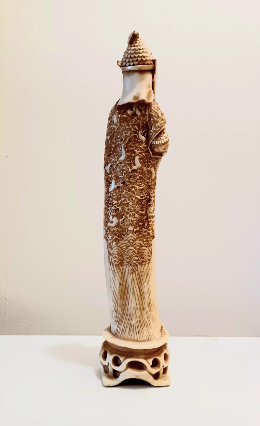 Unique Vintage Hand Carved Chinese Warrior Statue - photo 4