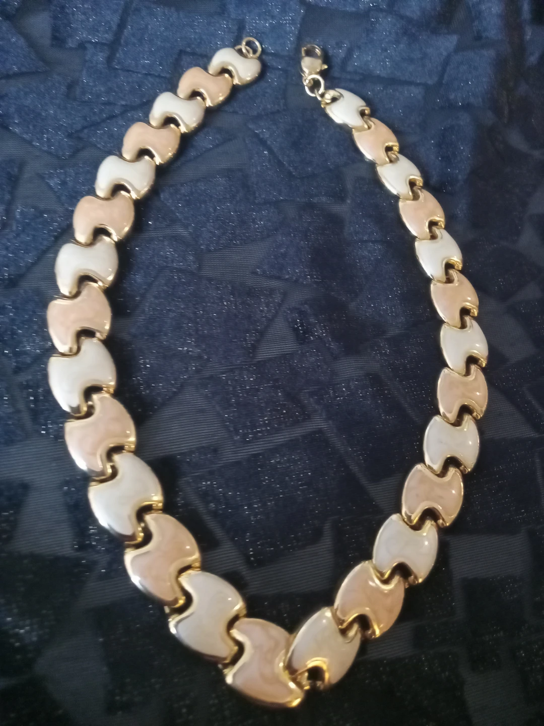 Necklace - Gold, White & Brown - photo 2