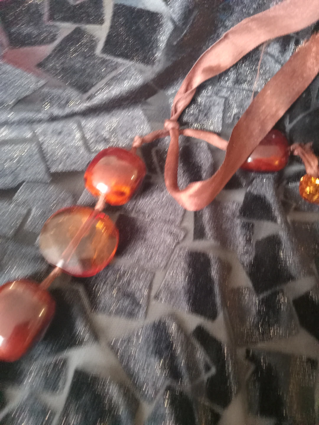 Necklace - Gold, White & Brown - photo 4
