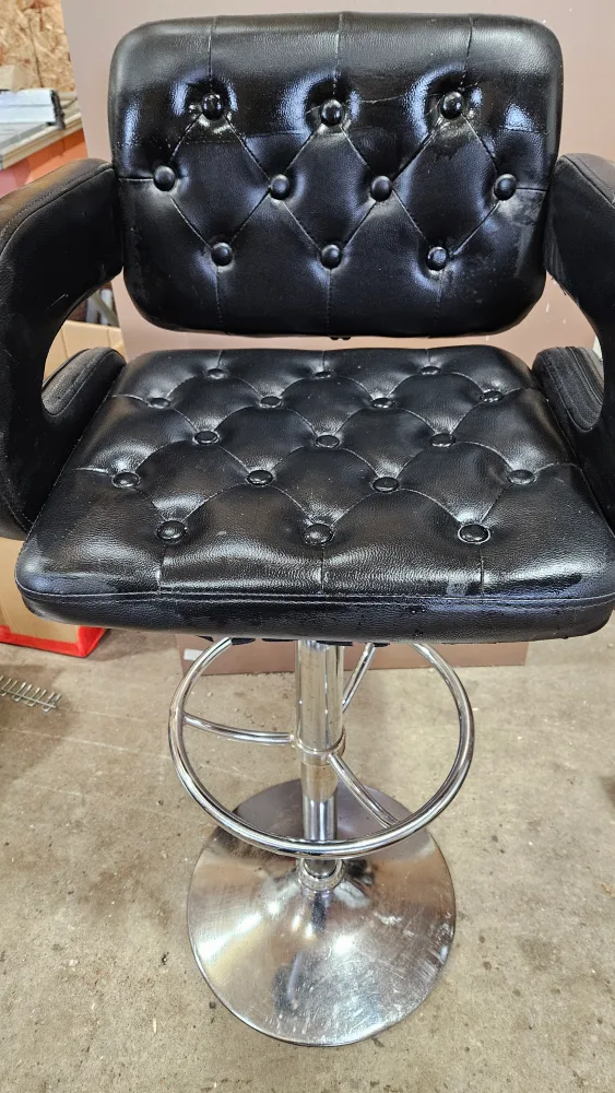 Black  Swivel Bar Stool