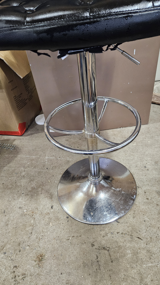Black  Swivel Bar Stool - photo 3