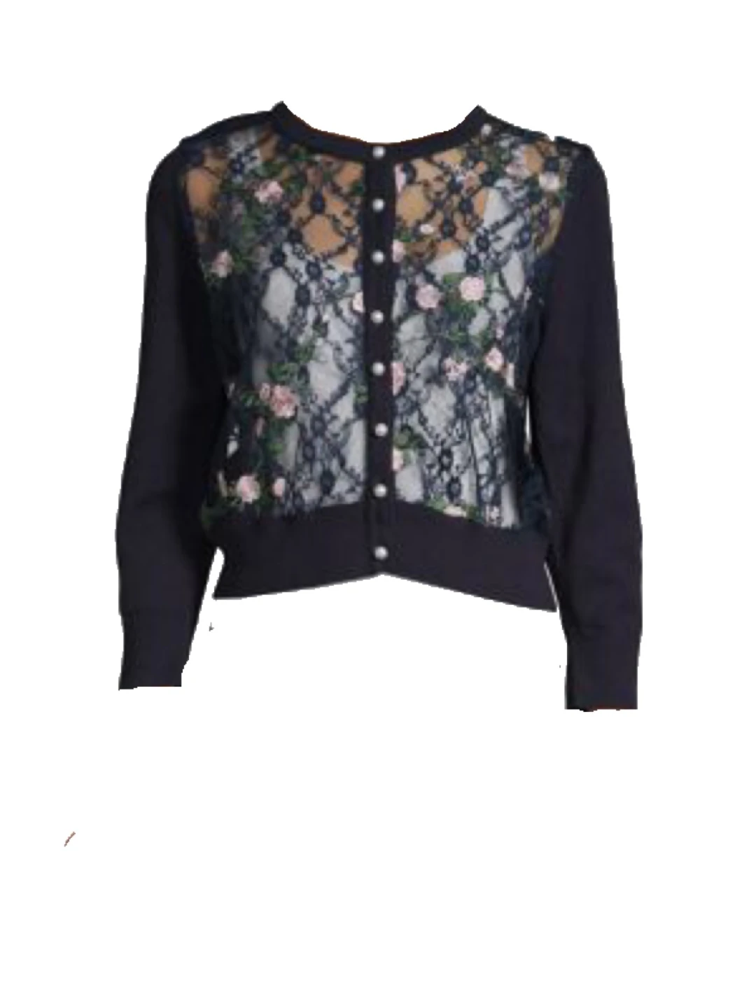 Karl Lagerfeld Paris Floral Lace Cardigan - Size S