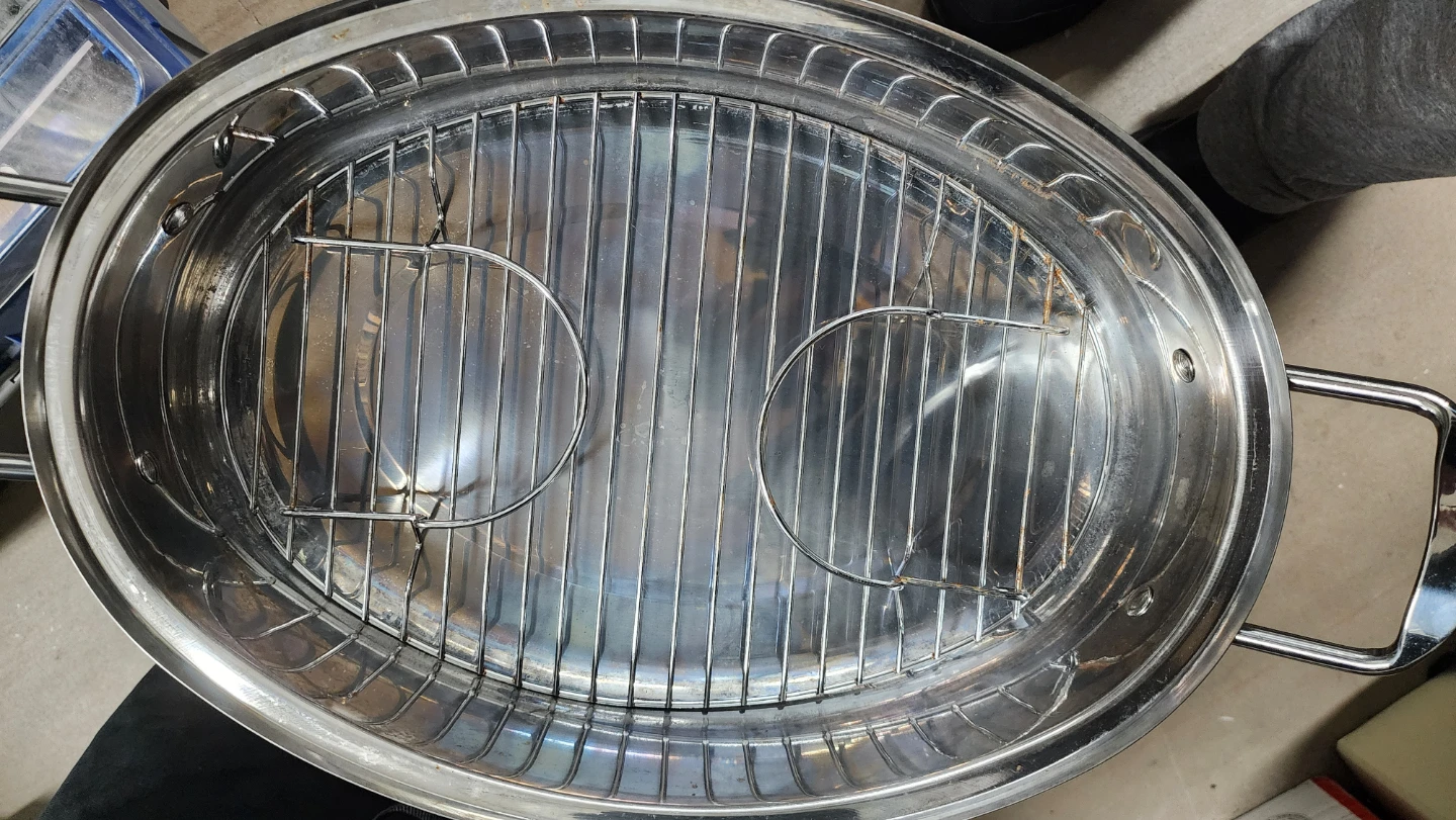 Stainless Steel Roasting Pan with Rack - photo 2