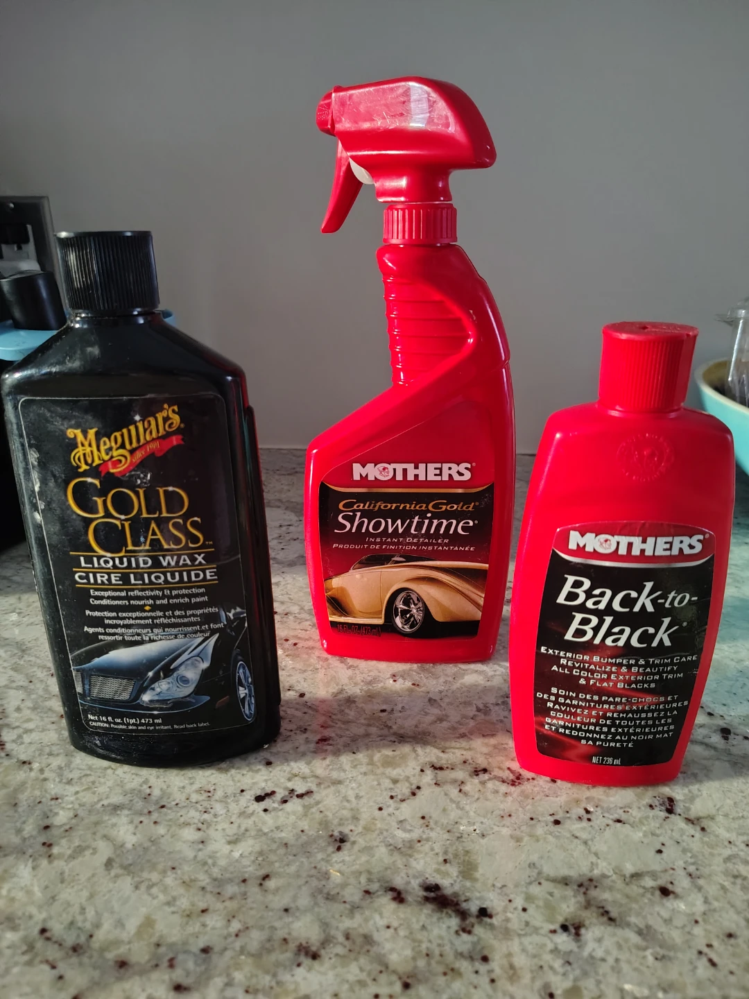 Mothers and Meguiar's Car Detailing Products.