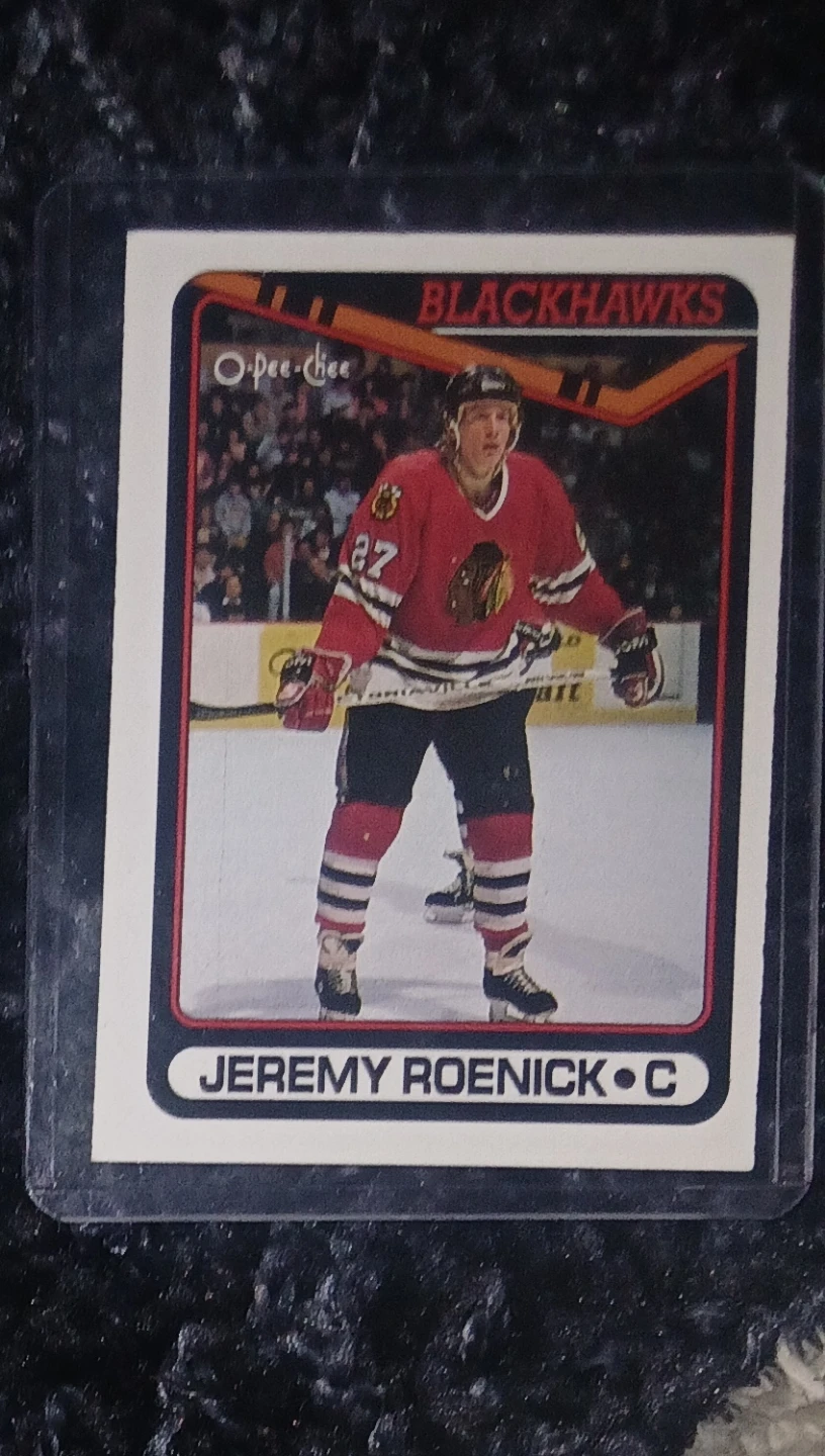 O-Pee-Chee Blackhawks Jeremy Roenick Hockey Card
