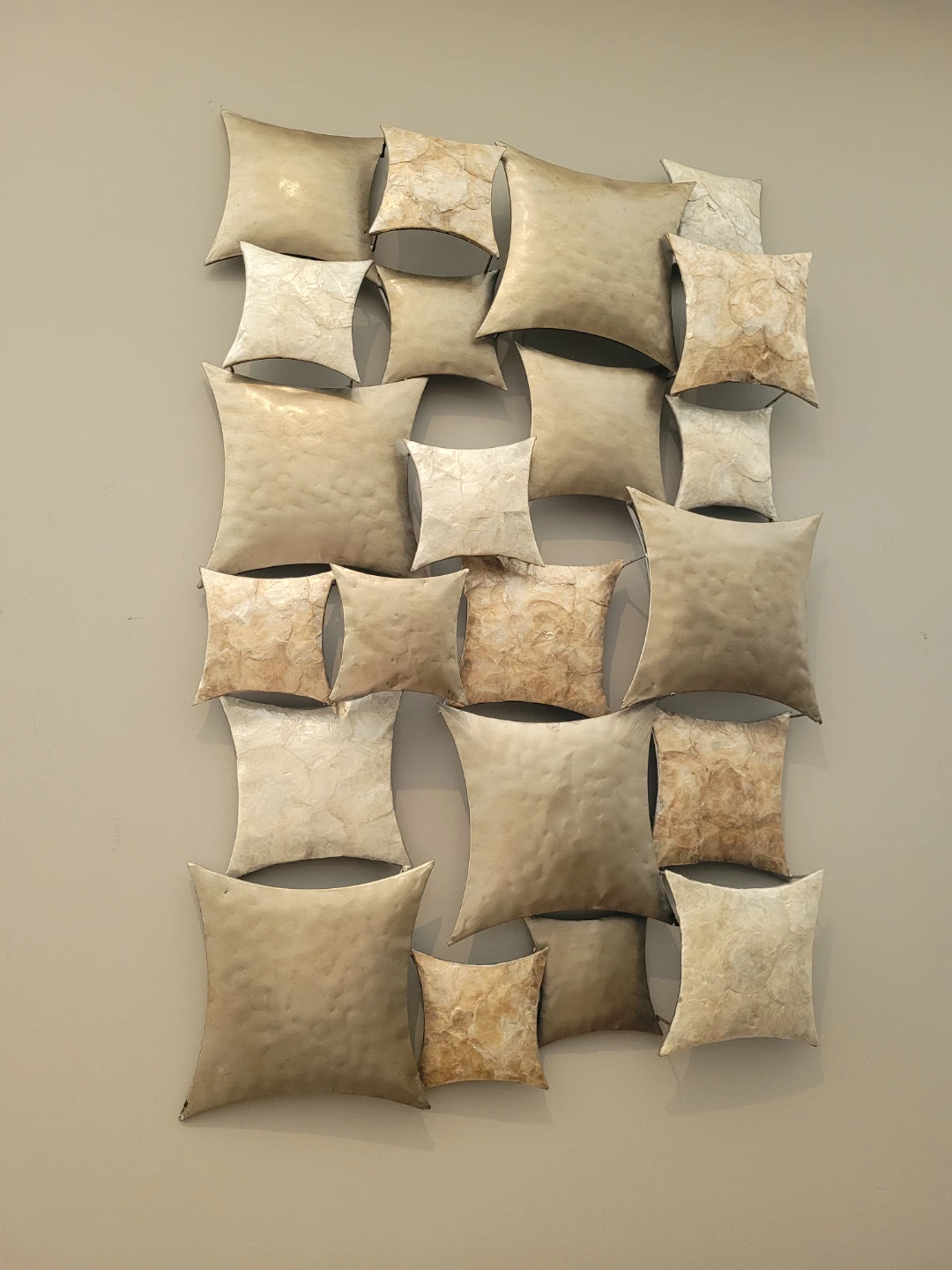Big Metal Pillow Wall Decor