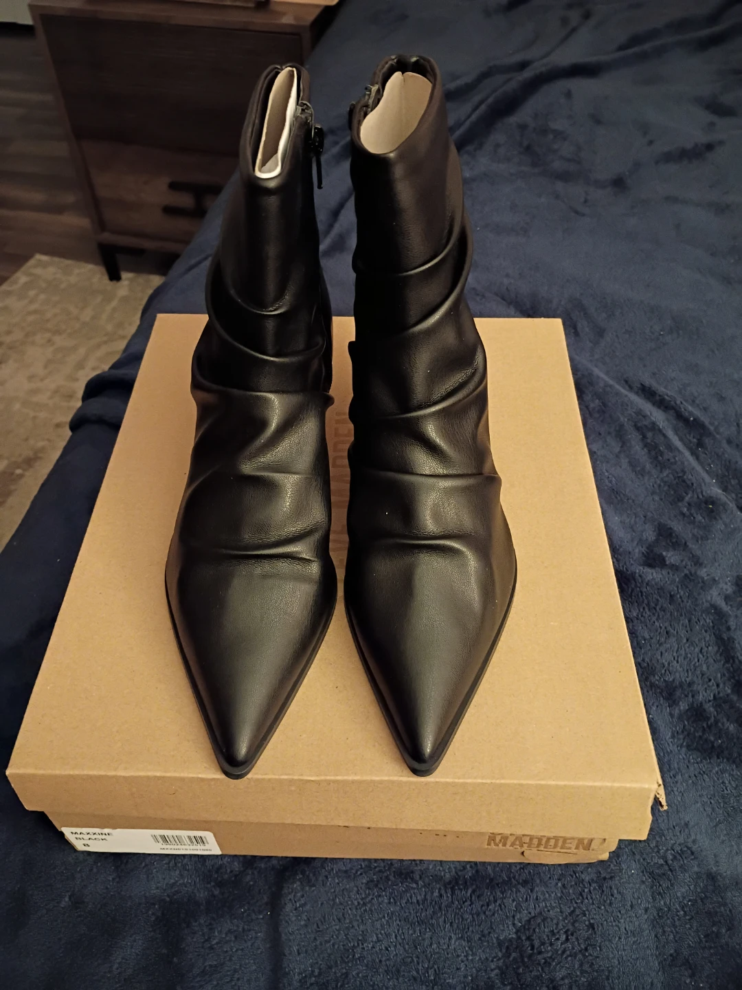 Steve Madden Maxxine Black Booties - Size 8