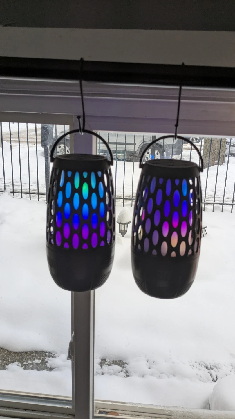 Pair of Wireless Speakers with LED Flame Ambient Light - photo 3