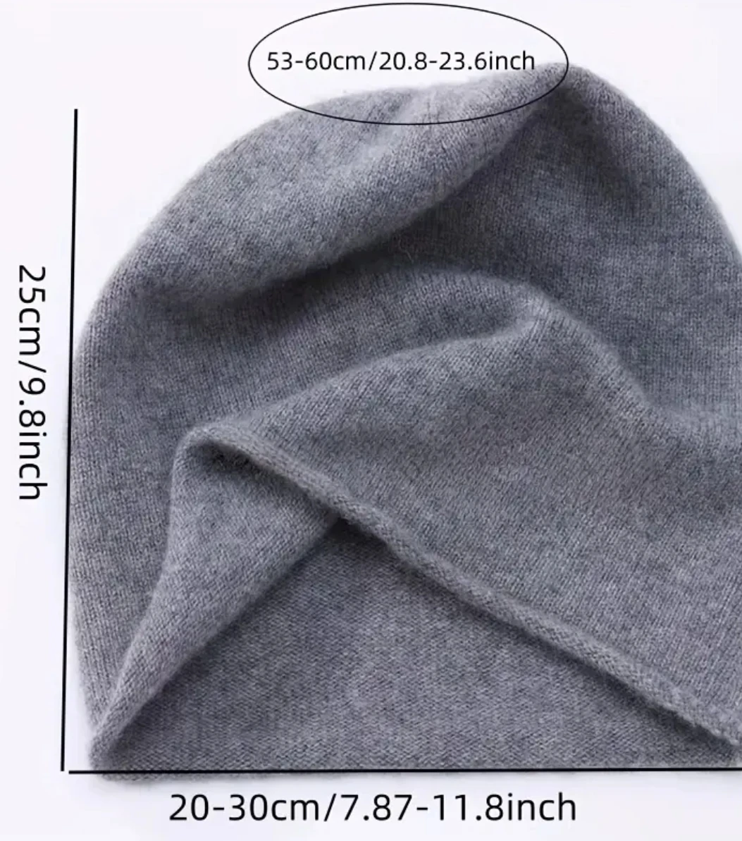 Unisex Wool/Cashmere Beanie Hat - photo 2