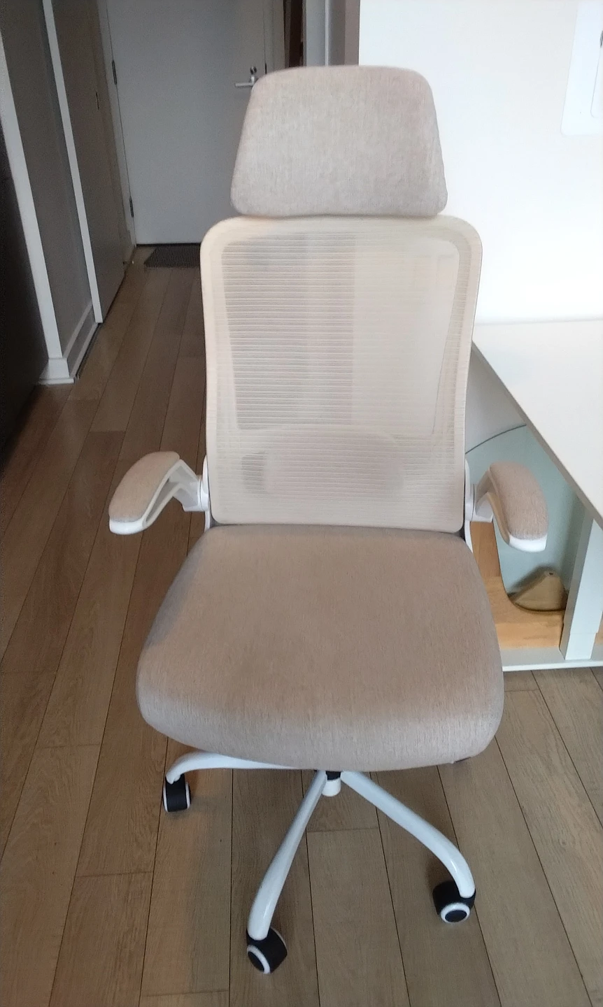 White Adjustable Standing Desk & Office Chair - photo 2