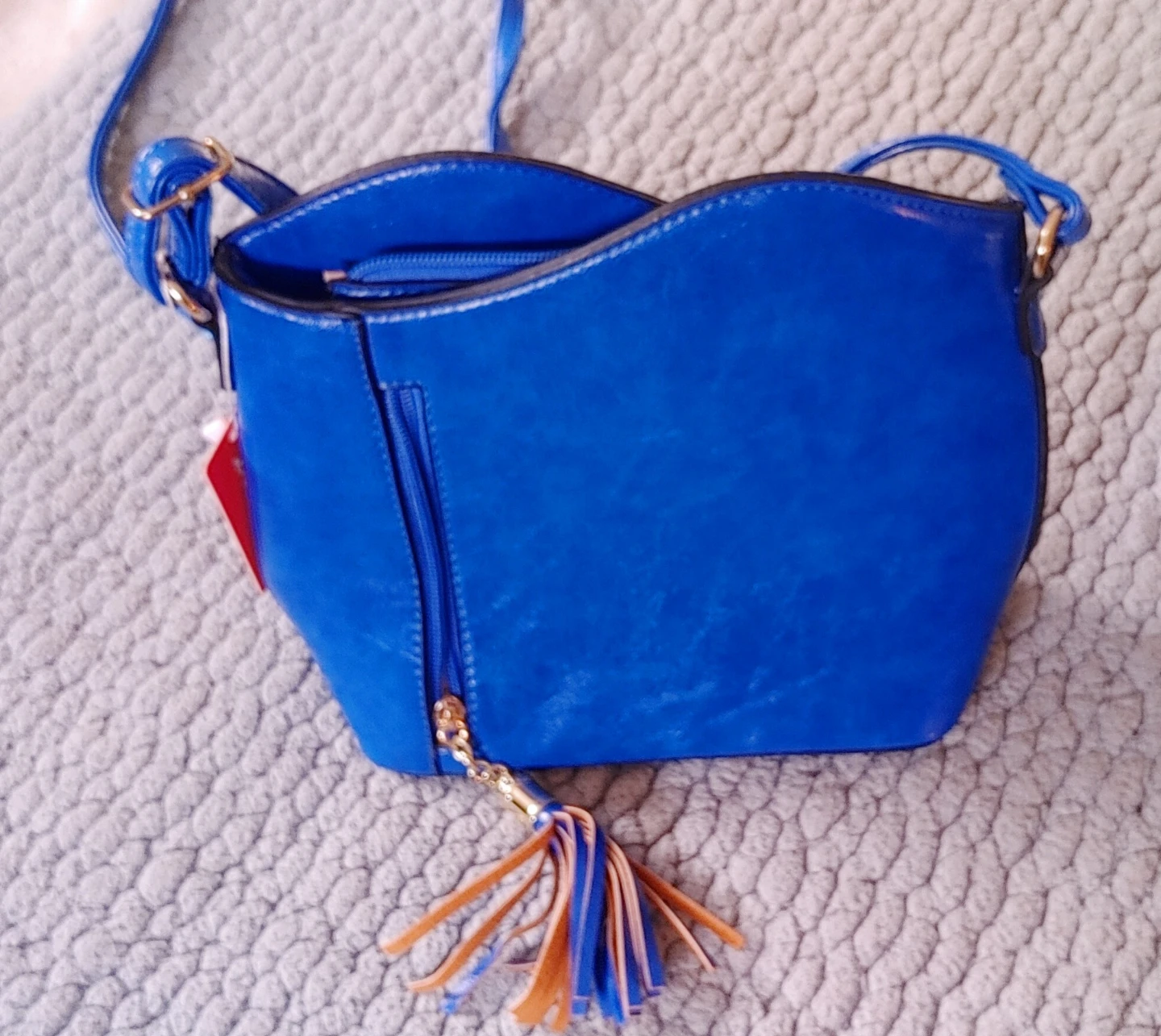 Faux leather Blue Handbag - photo 4