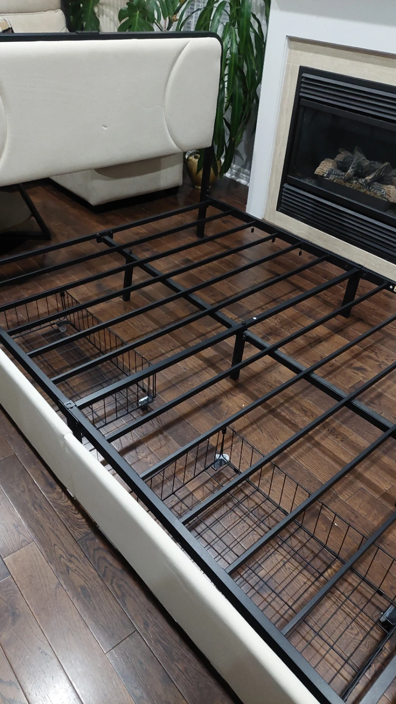 Upholstered Platform Bed Frame with USB Ports - photo 3