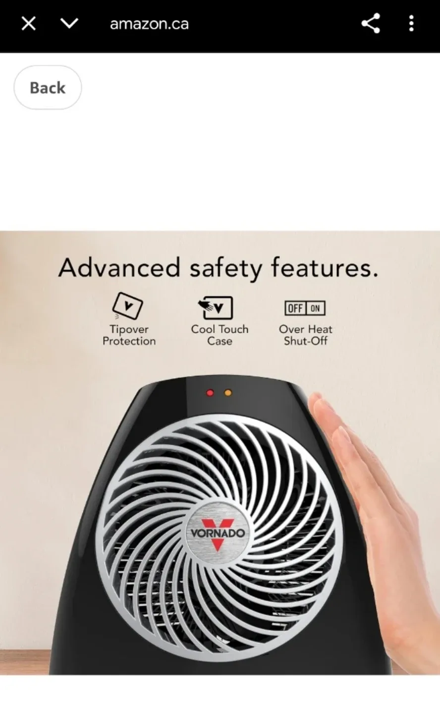 Vornado VH202 Personal Space Heater - #Cleanout image indicator(3)