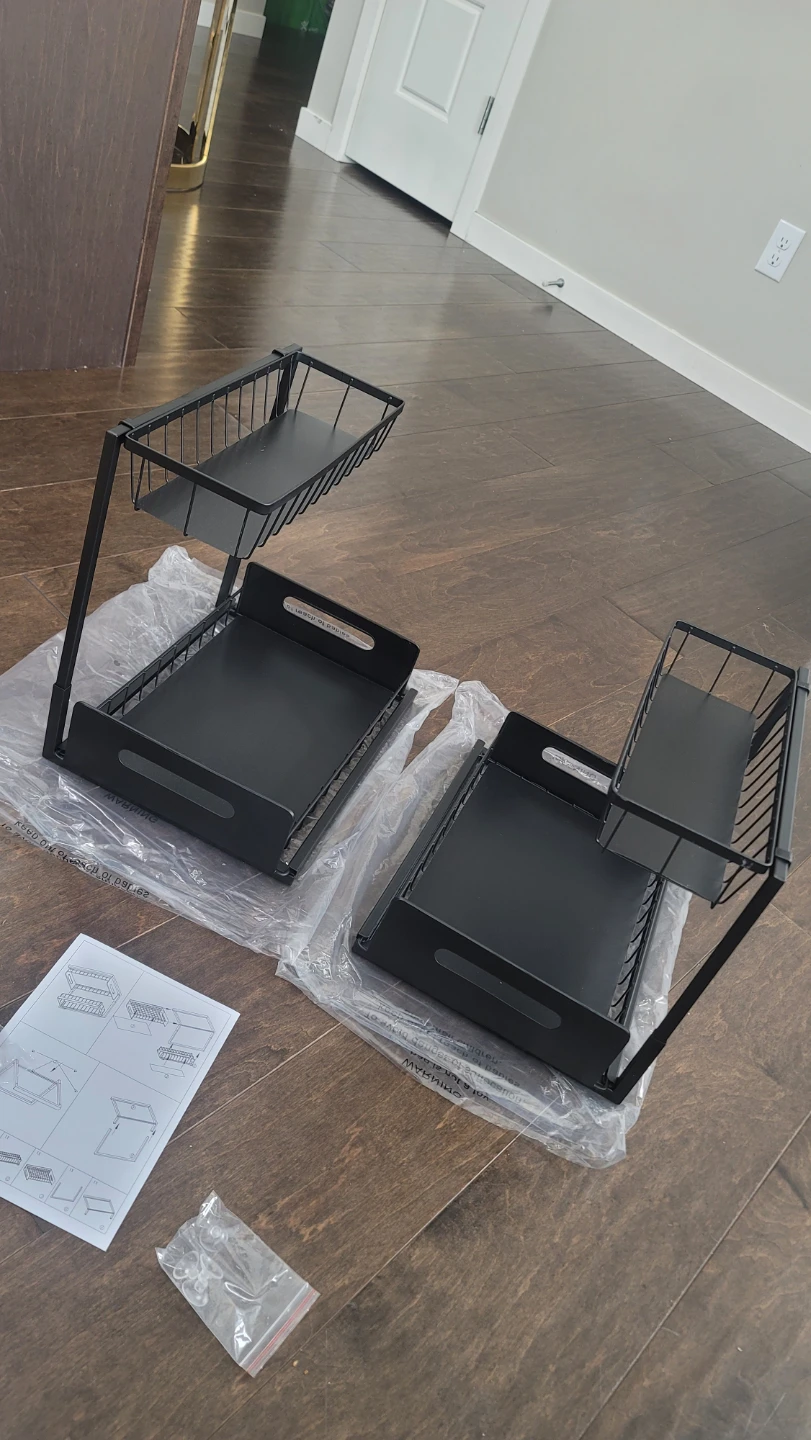 New Black 2-Tier Under Sink Organizer - photo 4