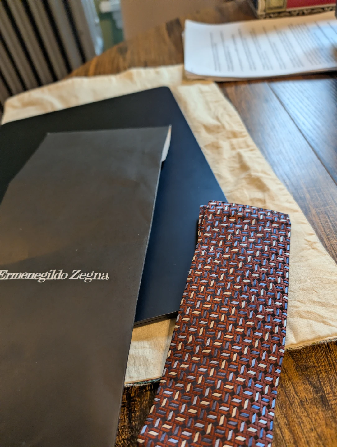 Ermenegildo Zegna Silk Tie - Brown Pattern