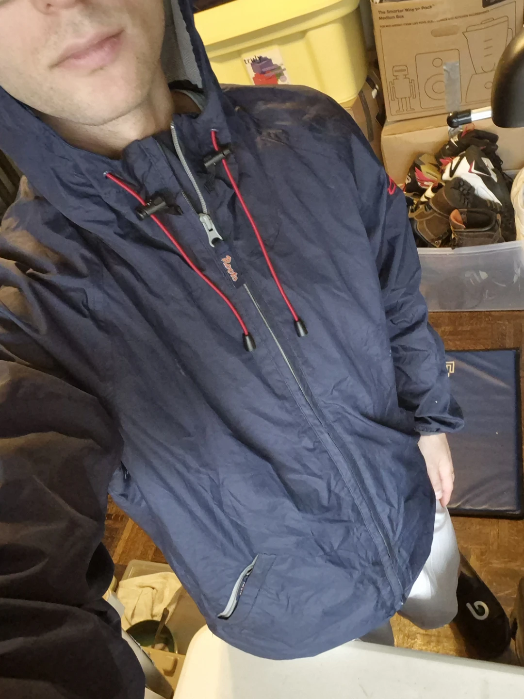 Roots Navy Blue Rain Jacket Vintage - XS