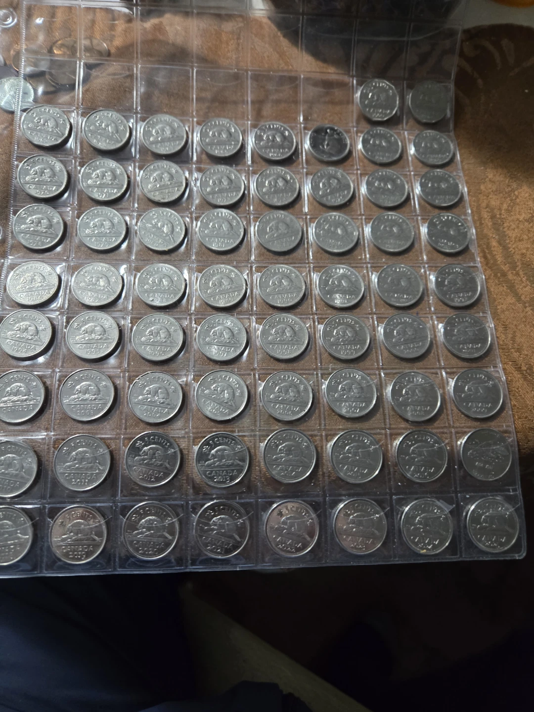 Canadian 5 Cents Coins Collection