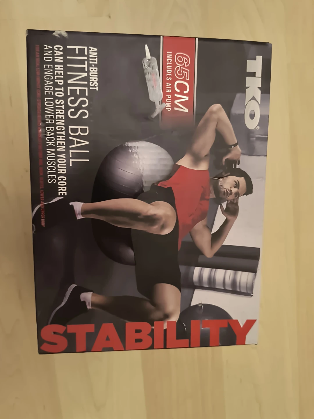 Brandnew TKO 65cm Anti-Burst Fitness Ball with Air Pump