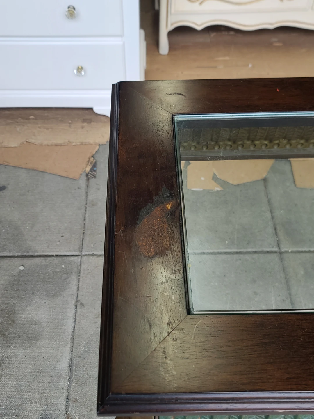 Glass Top Display Table - Brown & Gold Accent - photo 5