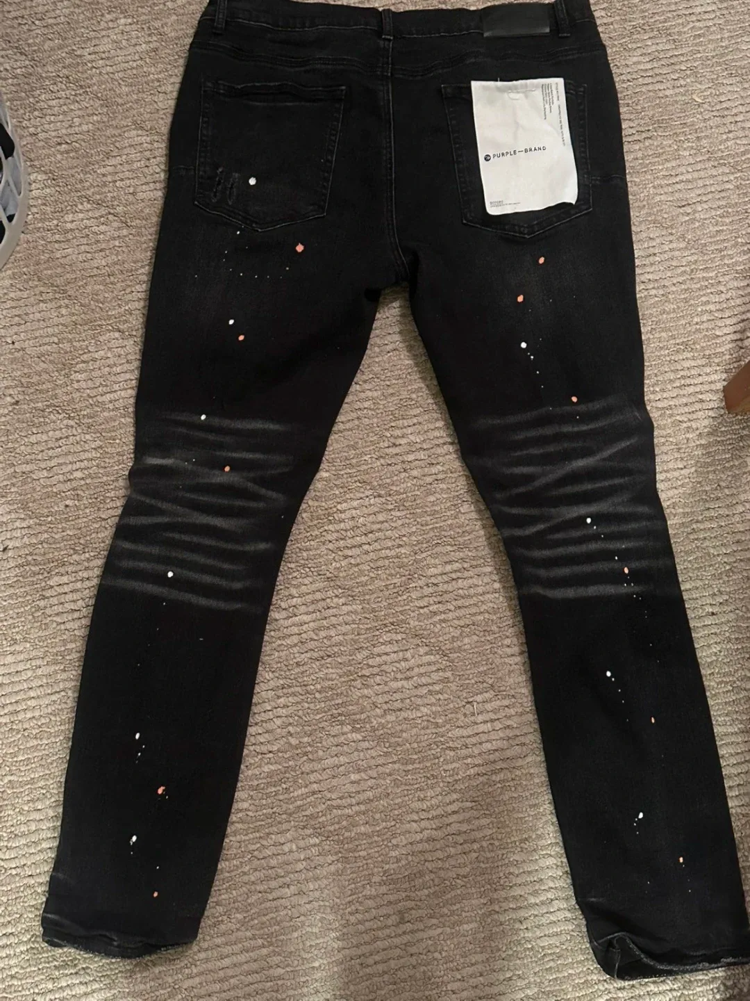 Purple Brand Black Distressed Denim Jeans image indicator(2)