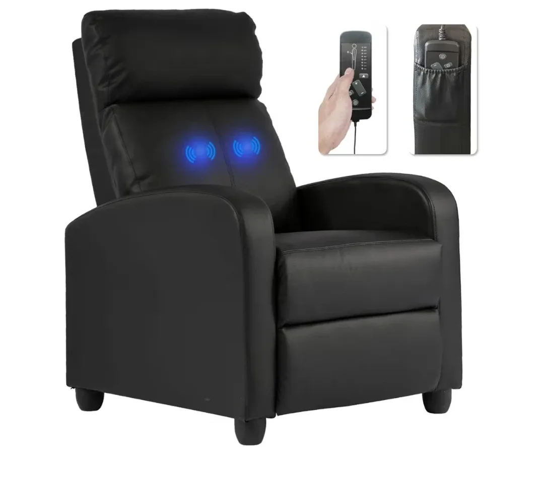 Black Massage Recliner Chair