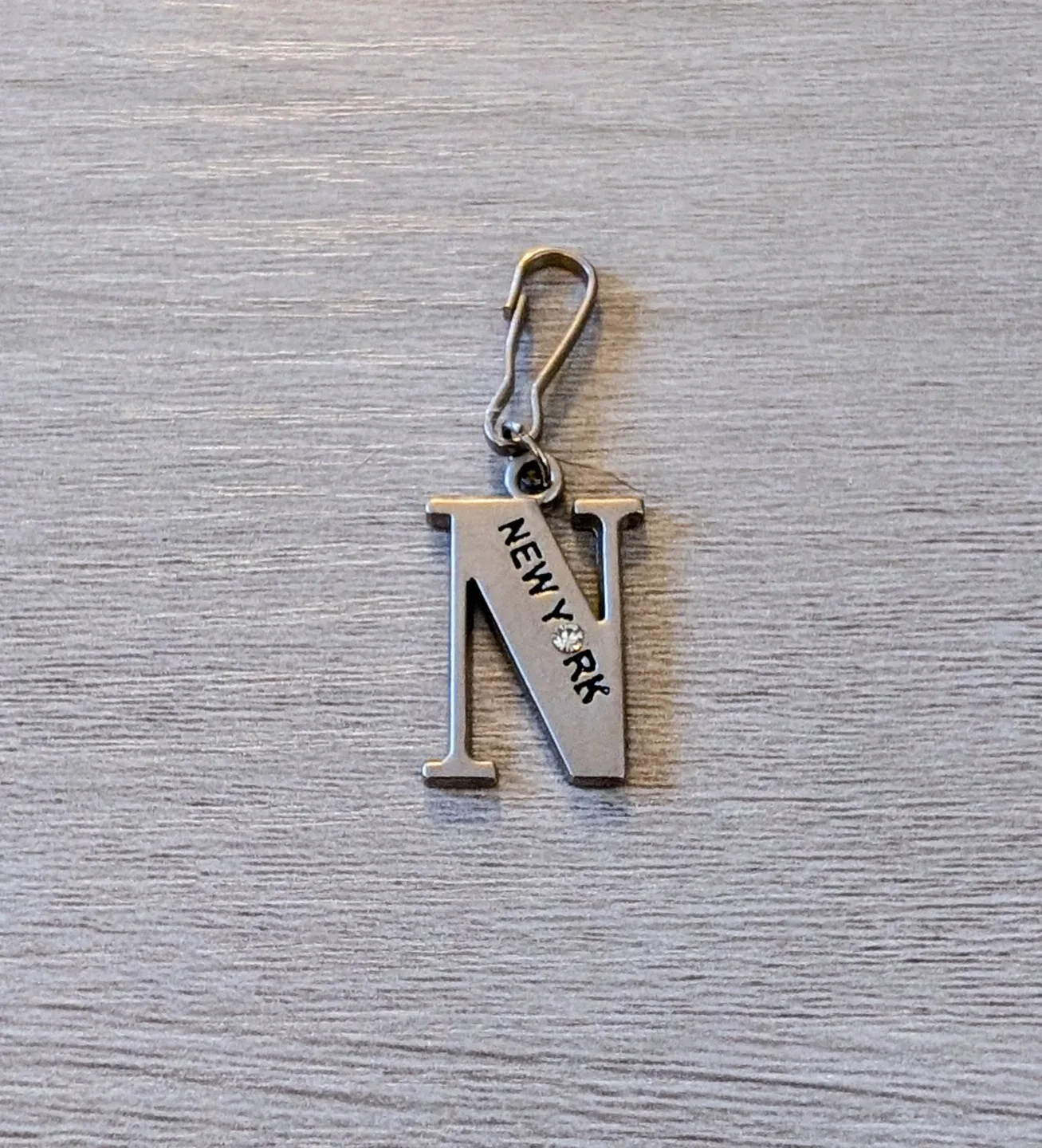 New York 'N' Initial Charm