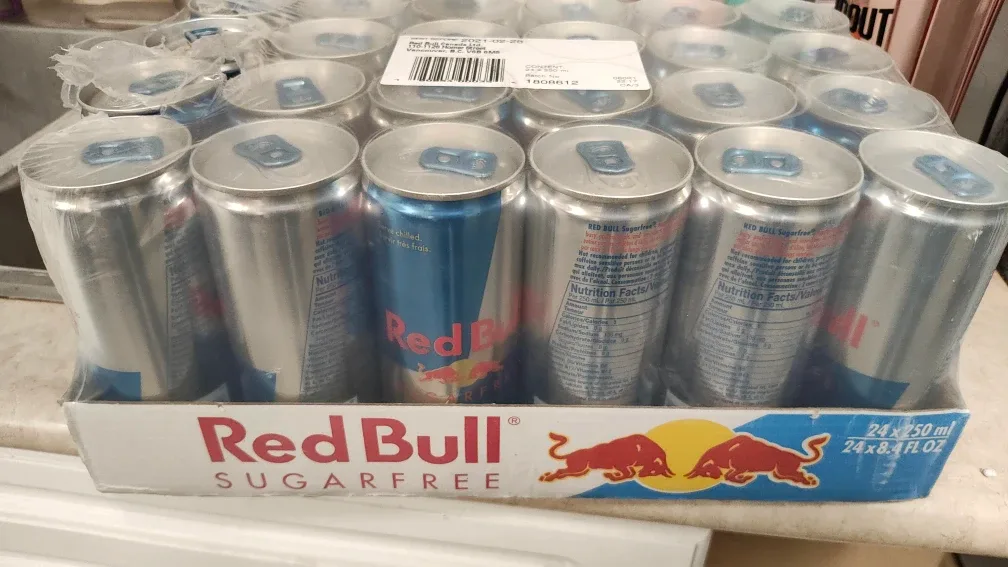 Case of expired Red Bull Sugarfree 24x250ml