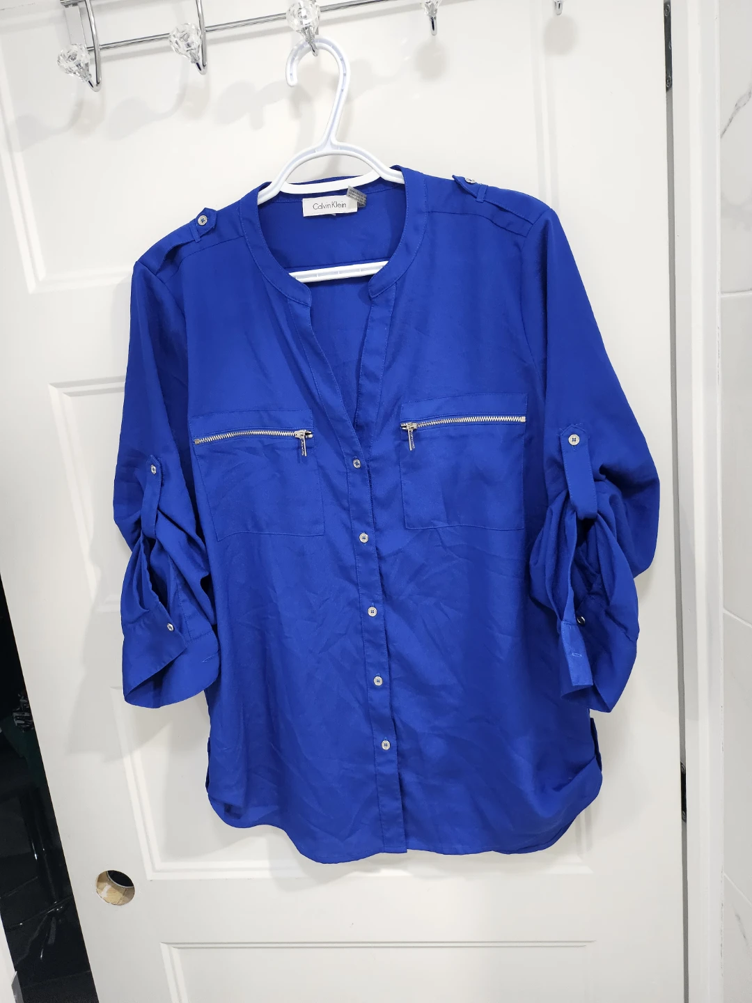Blouse Calvin Klein Bleue