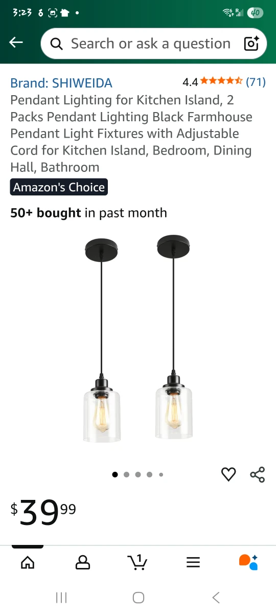 SHIWEIDA Pendant Lighting - Kitchen Island Light