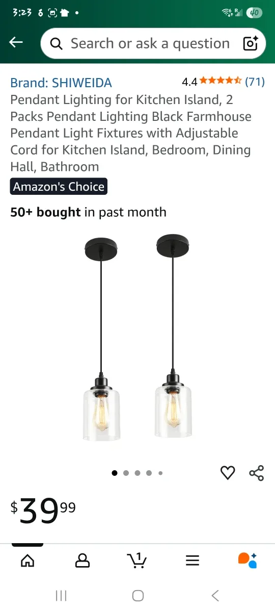 SHIWEIDA Pendant Lighting - Kitchen Island Light