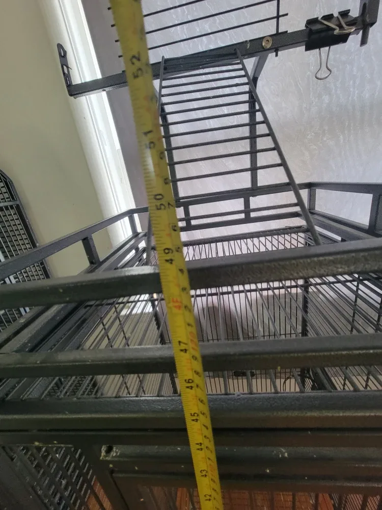 Large Black Bird Cage - 31"x19"x52" image indicator(3)